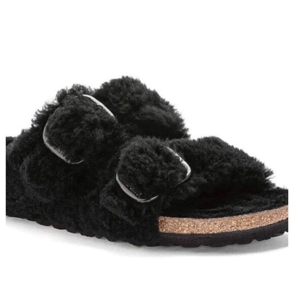 New Birkenstock Shearling Arizona Big Buckle Size 37 never worn before - Picture 5 of 8